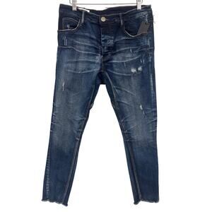 New One teaspoon men's 32 blue Mr Blues indigo empire solid medium wash